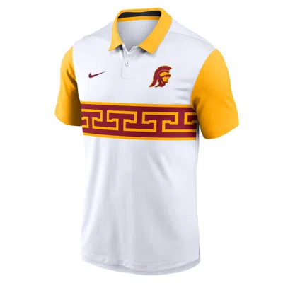 Nike Usc Athletic Prep Vapor Alt Logo  Men's Dri-fit College Polo In White
