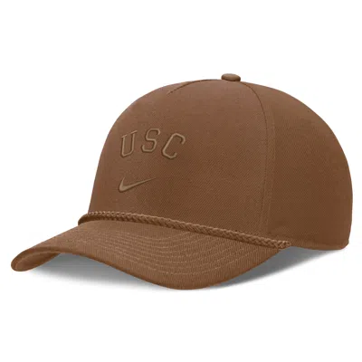 Nike Usc Campus Prep Tonal Rope Rise  Unisex College Adjustable Hat In Brown