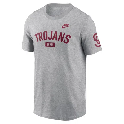 Nike Usc Legacy Arch 2-hit  Men's College T-shirt In Gray