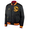 Nike Usc Legacy  Men's College Full-snap Bomber Jacket In Black