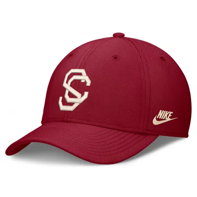 Nike Usc Legacy Rise Vintage  Men's Dri-fit College Hat In Red