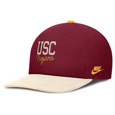 Nike Usc Legacy Script  Men's Dri-fit College Adjustable Hat In Brown