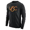 Nike Usc  Men's College Long-sleeve T-shirt In Black