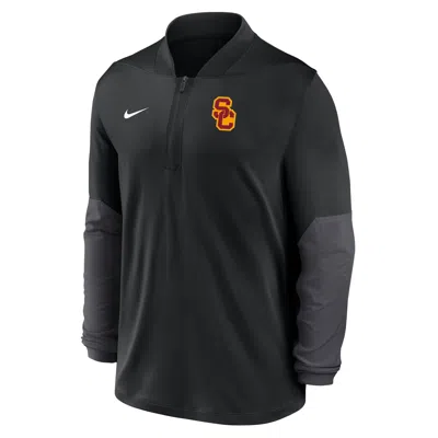 Nike Usc  Men's Dri-fit College 1/2-zip Top In Black
