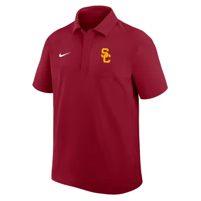 Nike Usc  Men's Dri-fit College Polo In Burgundy