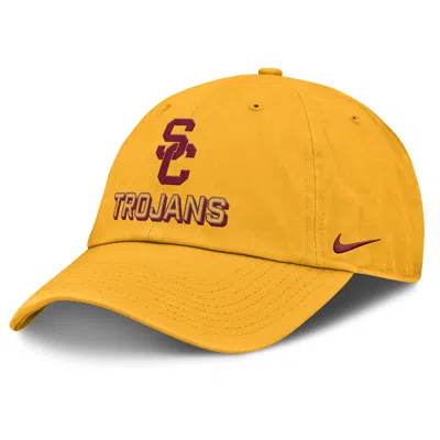 Nike Usc On-field Club Gameday  Men's College Adjustable Hat In Yellow