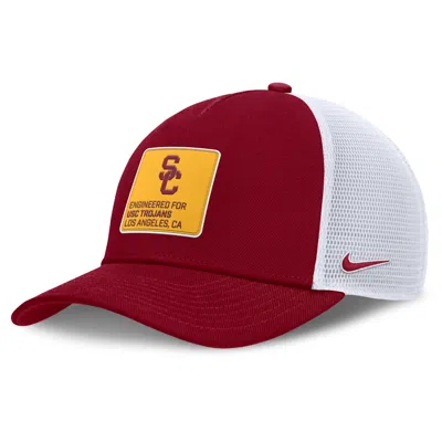 Nike Usc On-field Rise Engineered  Men's College Trucker Adjustable Hat In Red