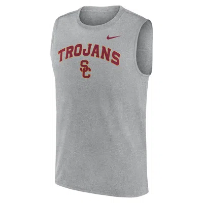 Nike Usc Primetime Arch Legend  Men's Dri-fit College Muscle Tank Top In Gray