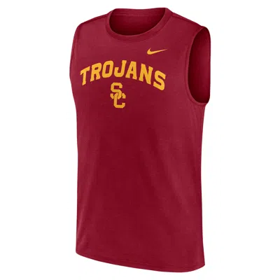 Nike Usc Primetime Arch Legend  Men's Dri-fit College Muscle Tank Top In Red