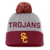 Nike Men's Gray/cardinal Usc Trojans Primetime Peak Cuffed With Pom Knit Hat In Gray