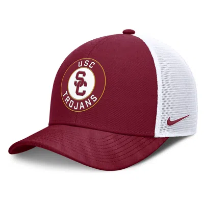 Nike Usc Primetime Rise  Men's Dri-fit College Trucker Adjustable Hat In Brown