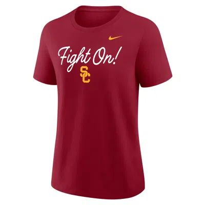 Nike Usc Script Mantra Logo  Women's College T-shirt In Red
