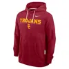 Nike Cardinal Usc Trojans 2025 Sideline Standard Issue Dri-fit Hoodie In Burgundy