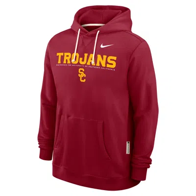 NIKE USC SIDELINE  MEN'S DRI-FIT COLLEGE PULLOVER HOODIE,1015865742