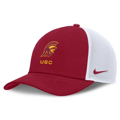 Nike Usc Sideline Rise Gameday  Unisex College Trucker Adjustable Hat In Red