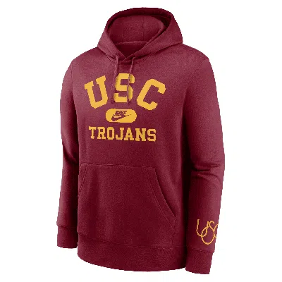Nike Usc Trojans Legacy Club Foundational  Men's College Pullover Hoodie In Red