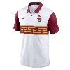 Nike White Usc Trojans Primetime Campus Vapor Performance Polo In White