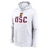 Nike Usc Trojans Primetime Club Campus  Men's College Pullover Hoodie In White