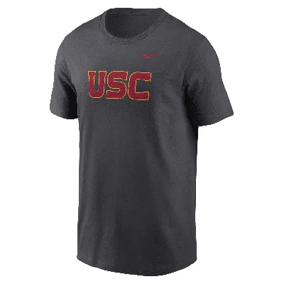 Nike Usc Trojans Primetime Wordmark  Men's College T-shirt In Grey