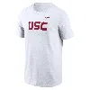 Nike Men's White Usc Trojans Primetime Evergreen Wordmark T-shirt In White