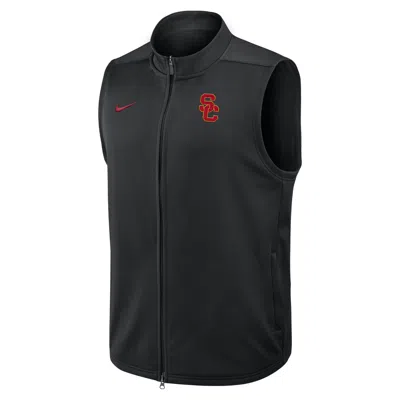Nike Usc Victory  Men's Therma-fit College Full-zip Vest In Black