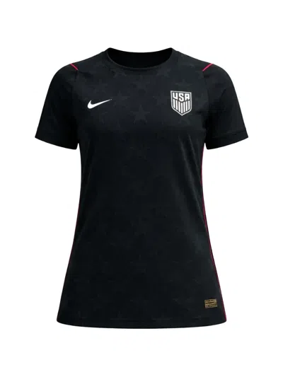 Nike Usmnt 2026 Star-jacquard T-shirt In Black