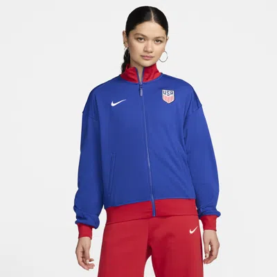 Nike Women's And Men's Royal Usmnt 2024 Academy Pro Anthem Full-zip Jacket