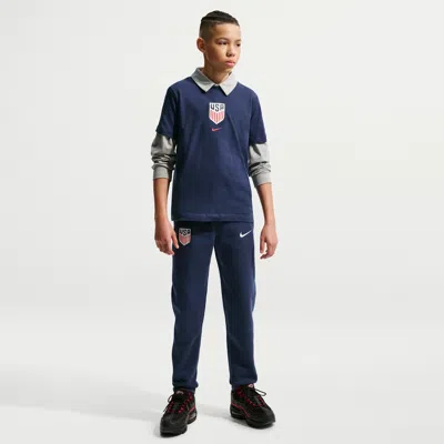 Nike Usmnt Club Fleece Big Kids' (boys')  Soccer Jogger Pants In Blue