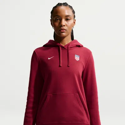 Nike Usmnt Club Fleece  Women's Soccer Pullover Hoodie In Brown