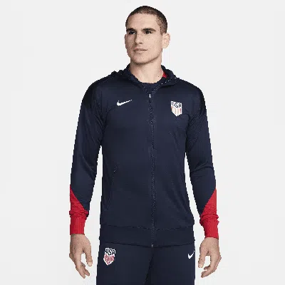 Nike Usmnt Strike  Men's Dri-fit Soccer Hooded Track Jacket In Blue
