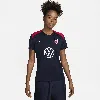 Nike Usmnt Strike  Women's Dri-fit Soccer Short-sleeve Knit Top In Blue