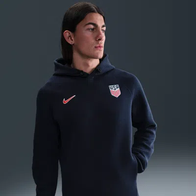 Nike Usmnt Tech  Men's Soccer Fleece Pullover Hoodie In Blue