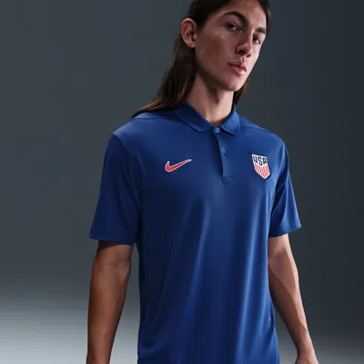 Nike Usmnt Victory  Men's Dri-fit Soccer Polo In Blue