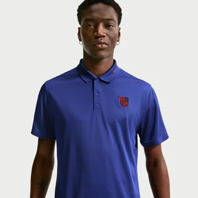 Nike Usmnt Victory  Men's Dri-fit Soccer Polo In Blue