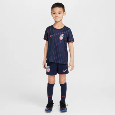 Nike Uswnt 2025 Stadium Away (women's Team) Little Kids'  Soccer Replica 3-piece Kit In Blue