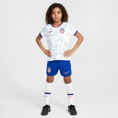 Nike Uswnt 2025 Stadium Home (women's Team) Little Kids'  Soccer Replica 3-piece Kit In White