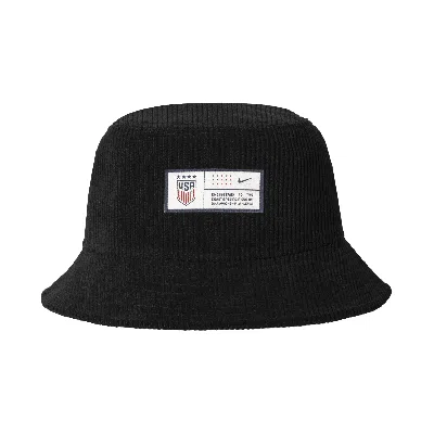 Nike Uswnt  Unisex Soccer Corduroy Bucket Cap In Black