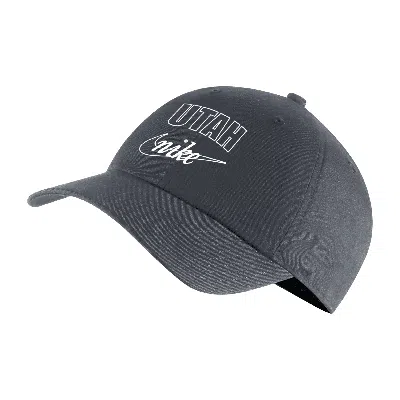 Nike Utah Jazz Heritage86  Unisex Nba Adjustable Cap In Grey