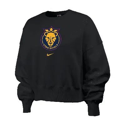 Nike Utah Royals Fc Phoenix Fleece  Women's Nwsl Crew-neck Sweatshirt In Black