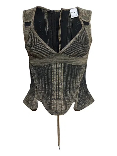 Nike V-neck Lace-up Top In Black