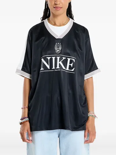 Nike V-neck T-shirt In Black