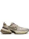 Nike V2k Run Rubber And Metallic Leather-trimmed Mesh Sneakers In Neutrals
