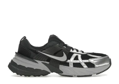 Pre-owned Nike V2k Run Metallic Silver (women's) Sneakers In Black/anthracite/dark Smoke Grey