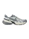 Nike Gray & Gunmetal V2k Run Sneakers In Pure Platinum