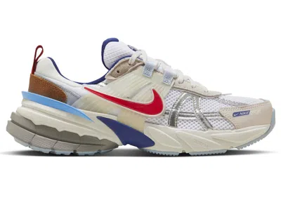 Pre-owned Nike V2k Run University Blue (women's) Sneakers In Metallic Silver/gym Red/sail