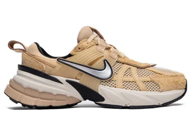 Pre-owned Nike V2k Run (women's) Sneakers In Sesame/light Orewood Brown/black