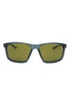 Nike Valiant Rectangle-frame Sunglasses In Green