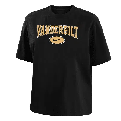 Nike Vanderbilt  Women's College Boxy T-shirt In Black
