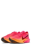 Nike Zoomx Vaporfly 3 Flyknit Running Sneakers In Hyper Pink/black/orange