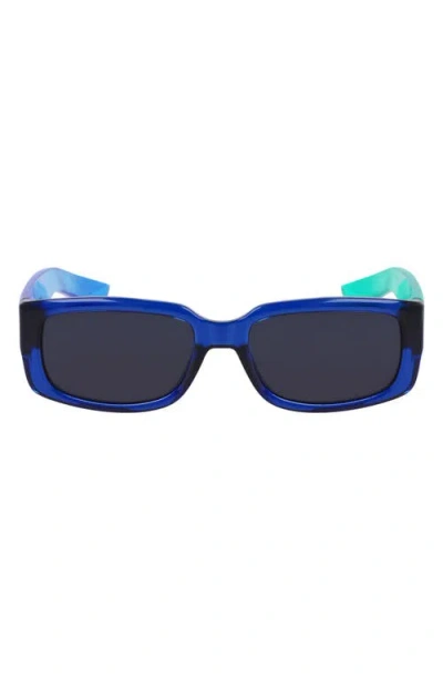 Nike Variant I 56mm Rectangle Sunglasses In Blue